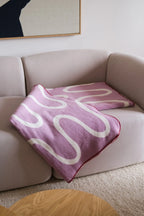 Swirl Throw - Lilac Fluff & Cream Beige