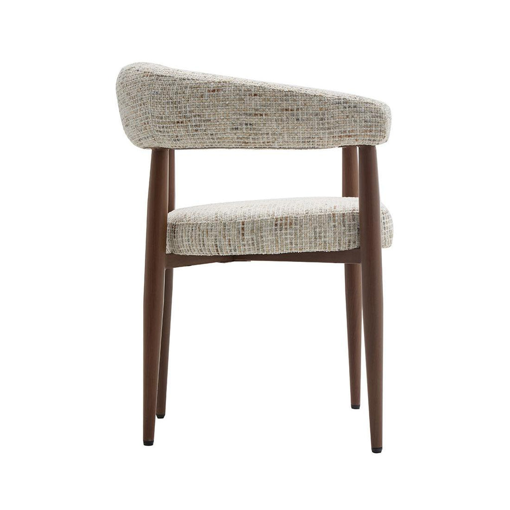 Nour - Fauteuil - Tissu Moucheté - Beige