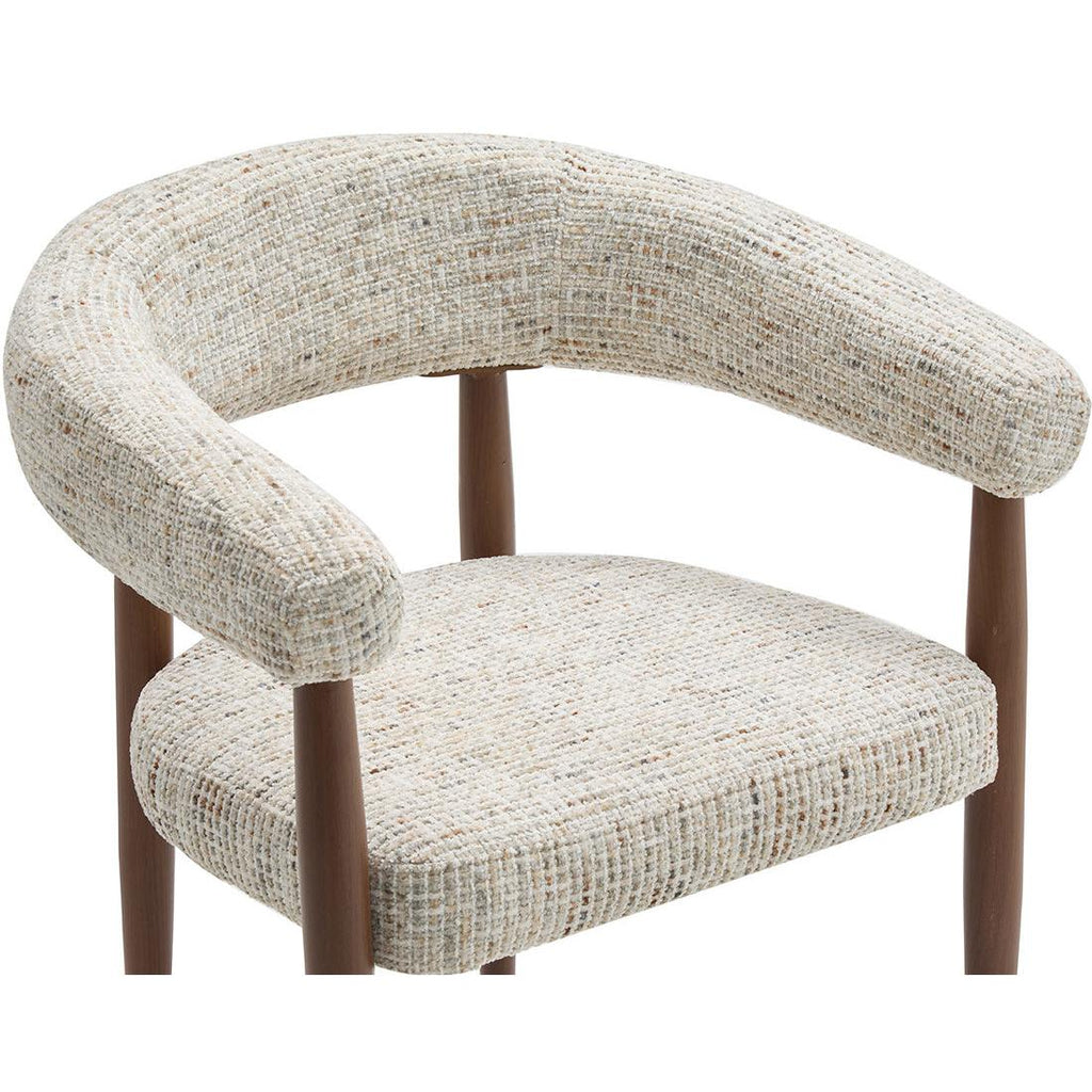 Nour - Fauteuil - Tissu Moucheté - Beige
