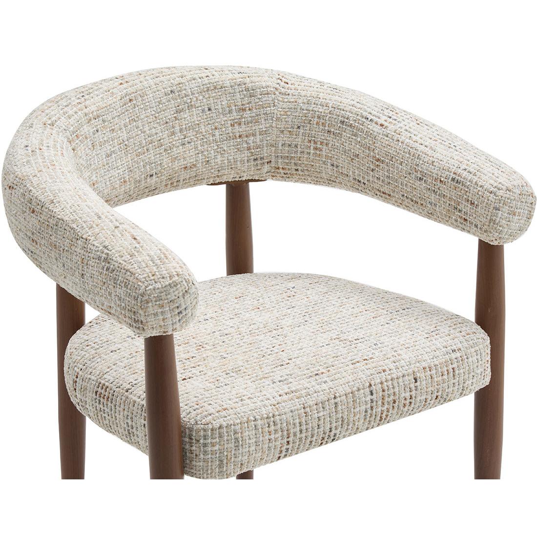 Nour - Fauteuil - Tissu Moucheté - Beige