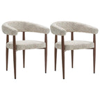Nour - Lot De 2 Fauteuils - Tissu Moucheté - Beige