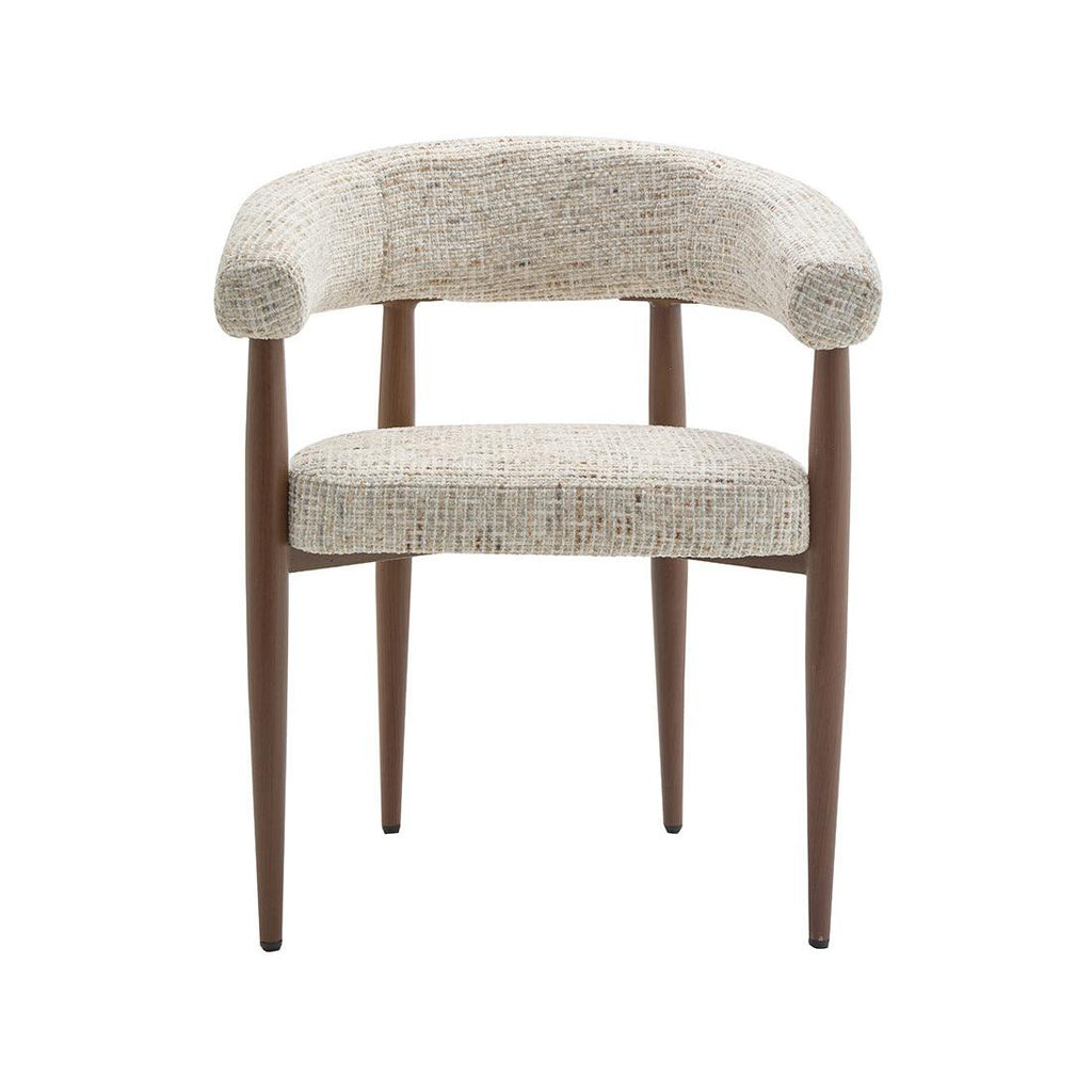 Nour - Lot De 2 Fauteuils - Tissu Moucheté - Beige