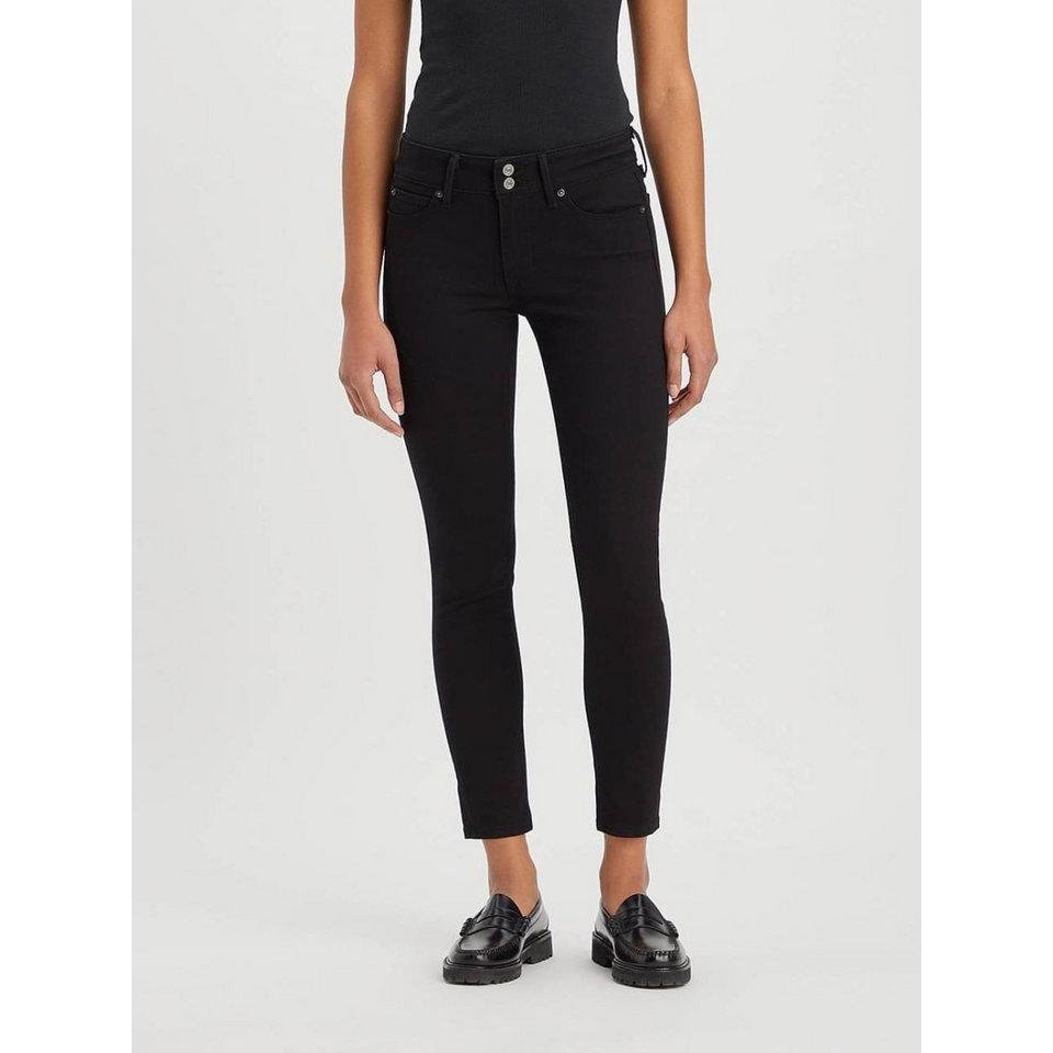 Jean Skinny Taille Mi-Haute Levi's 711 Double Button Noir