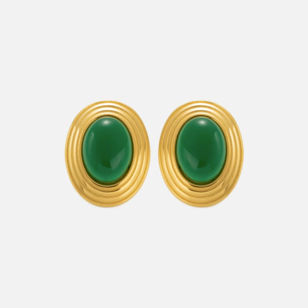 Boucles D'Oreilles Old Money Vert