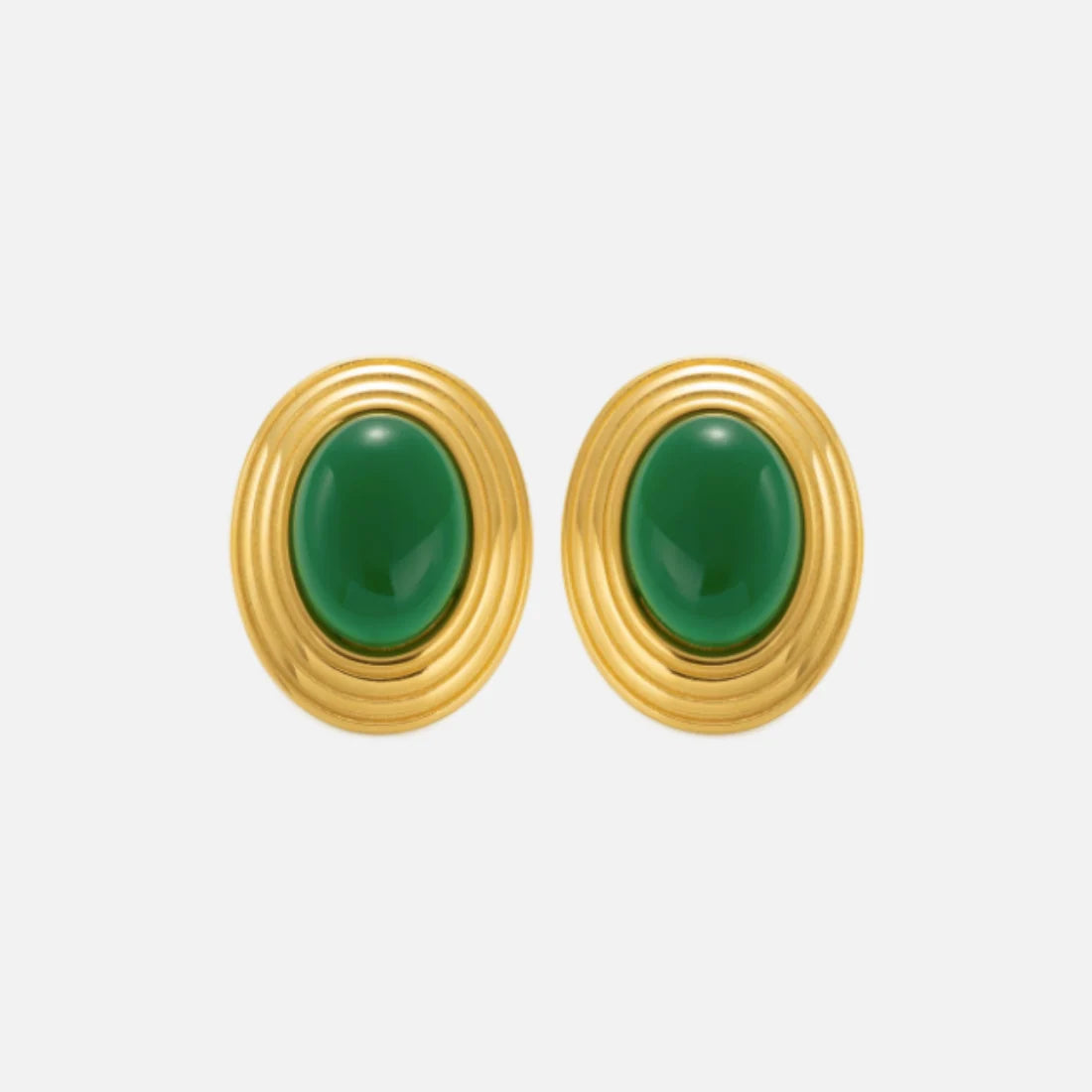 Boucles D'Oreilles Old Money Vert