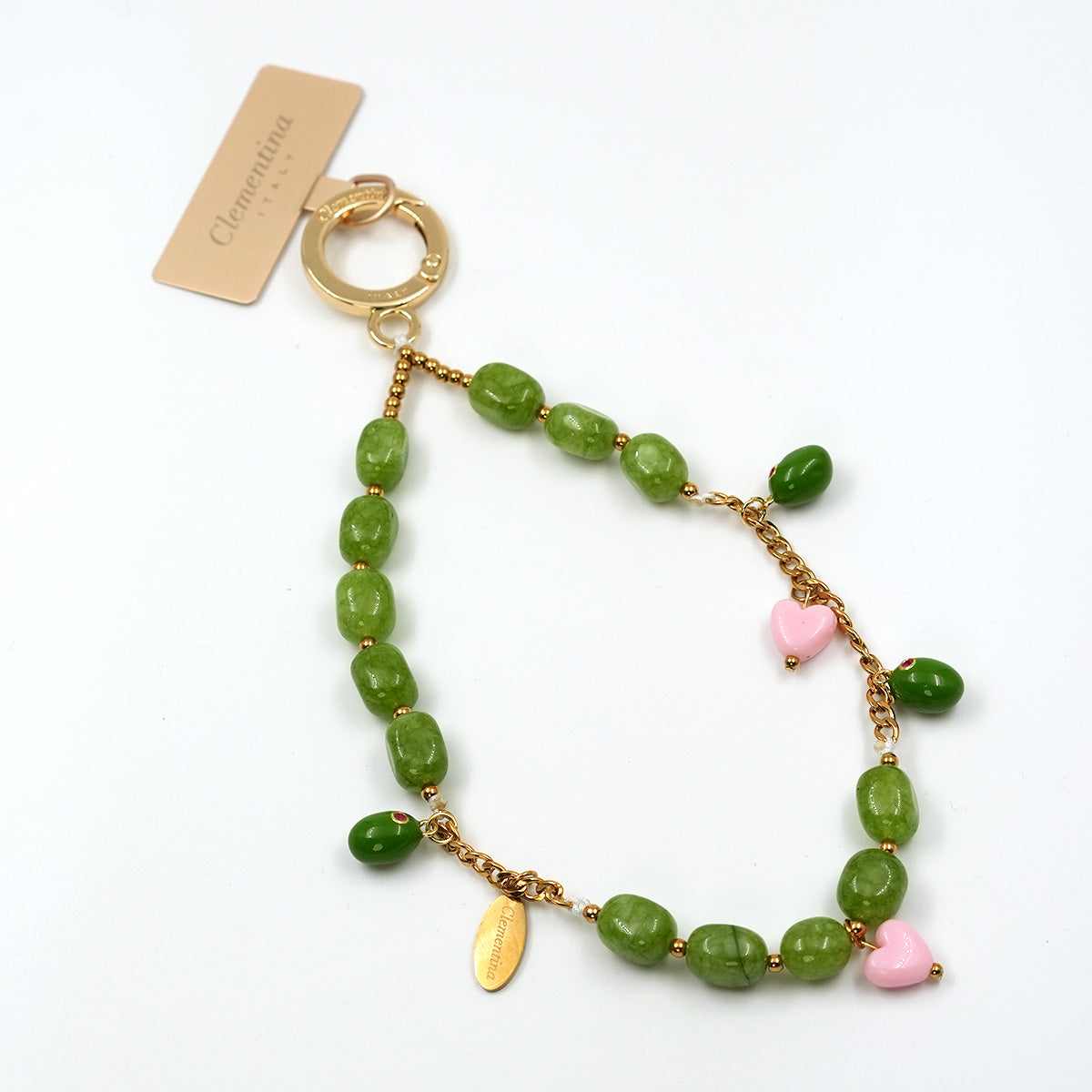 Olive Jade Phone Charm