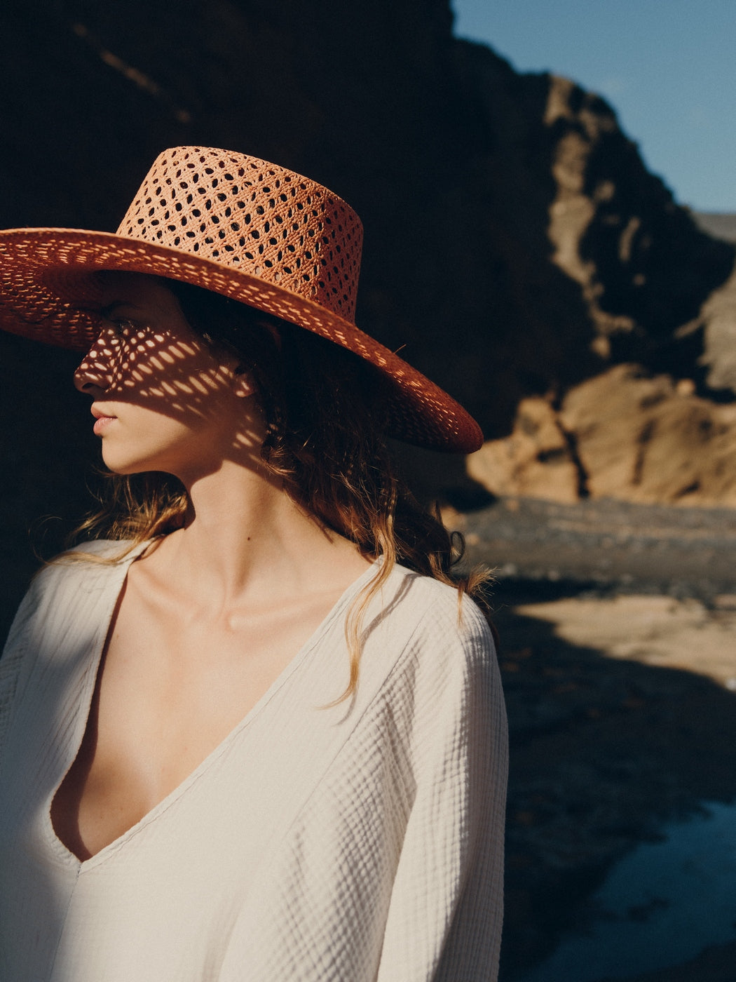 Chapeau Paille Opale Jr - Apricot
