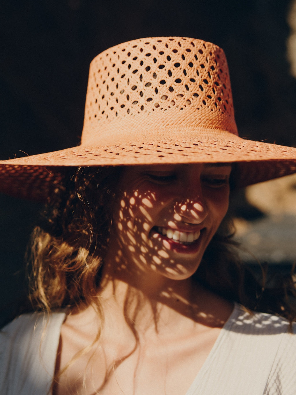 Chapeau Paille Opale Jr - Apricot