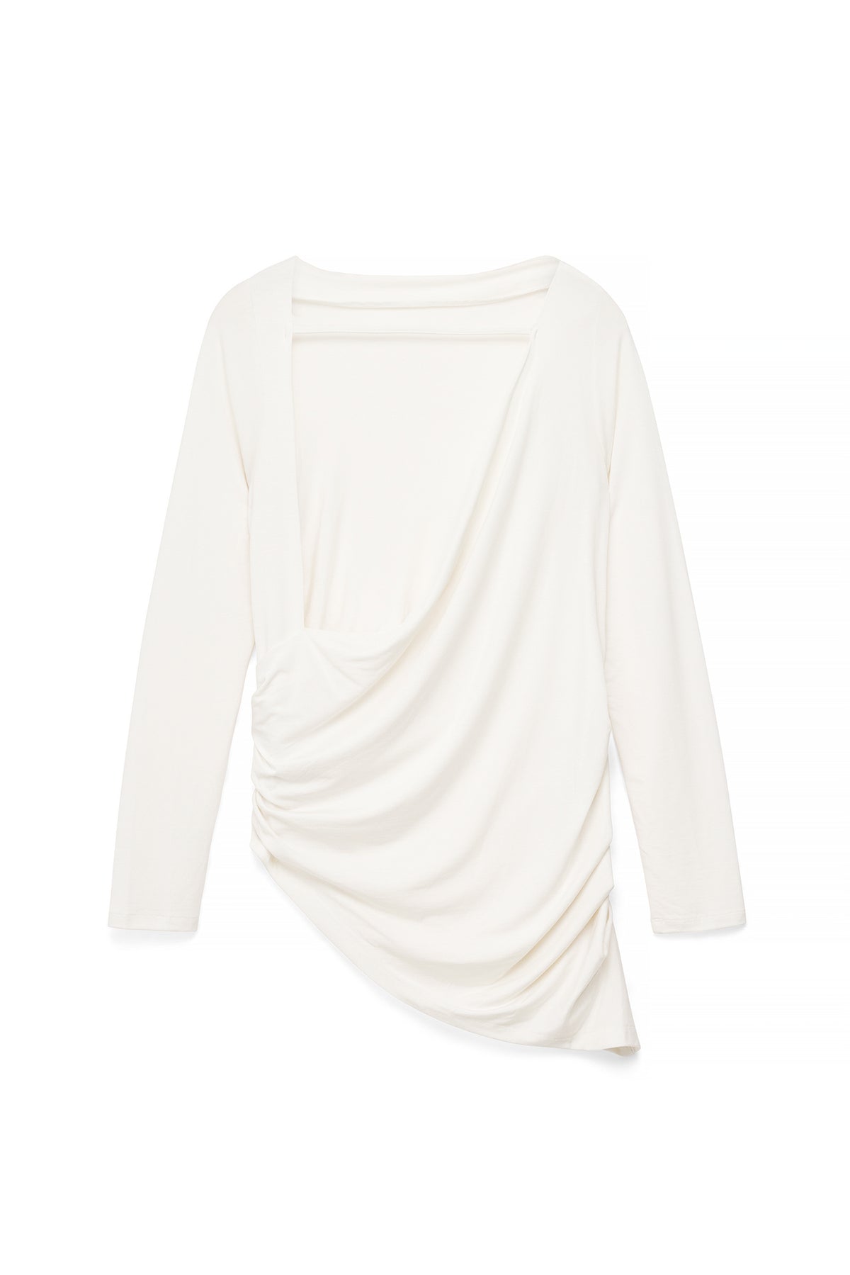 Top drapeado con espalda descubierta - Blanco