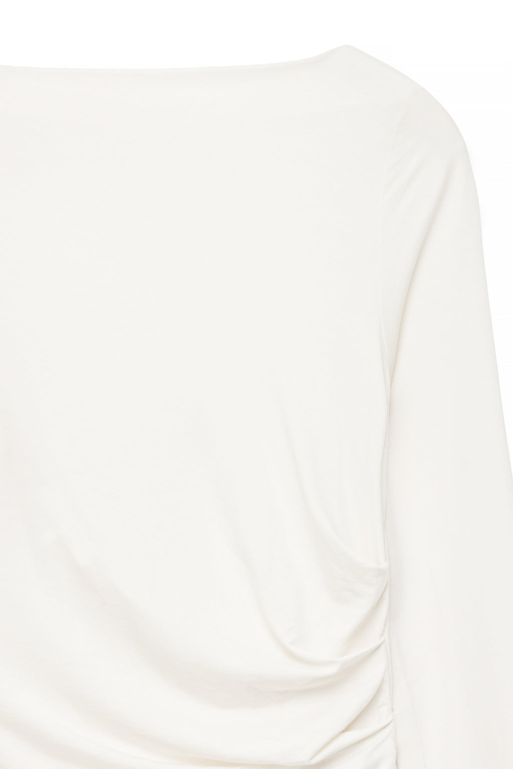 Top drapeado con espalda descubierta - Blanco