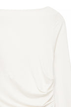 Top drapeado con espalda descubierta - Blanco