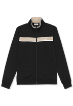 Veste De Survêtement À Bandes Classique - Noir-Poivre Blanc
