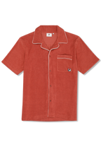 Chemise Resort Éponge Décontractée - Rouge Étrusque
