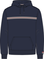 Hoodie À Bande Heritage Classique - Iris Noir