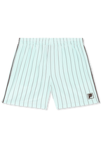 Pantalones cortos holgados de satén con rayas diplomáticas - Mar calmante / Rayas