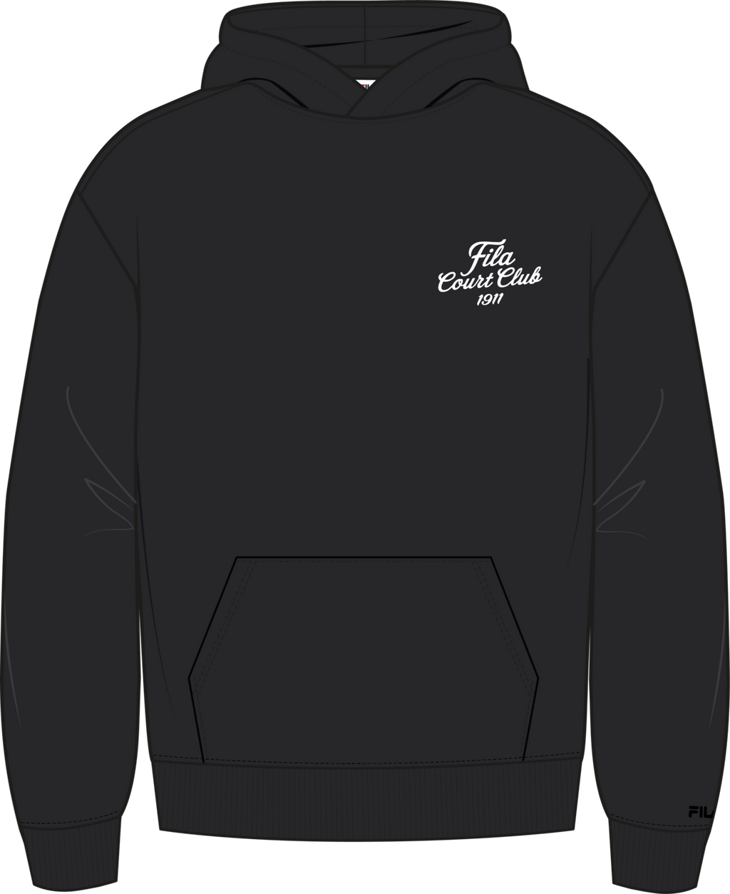 Hoodie À Imprimé Décontracté - Noir