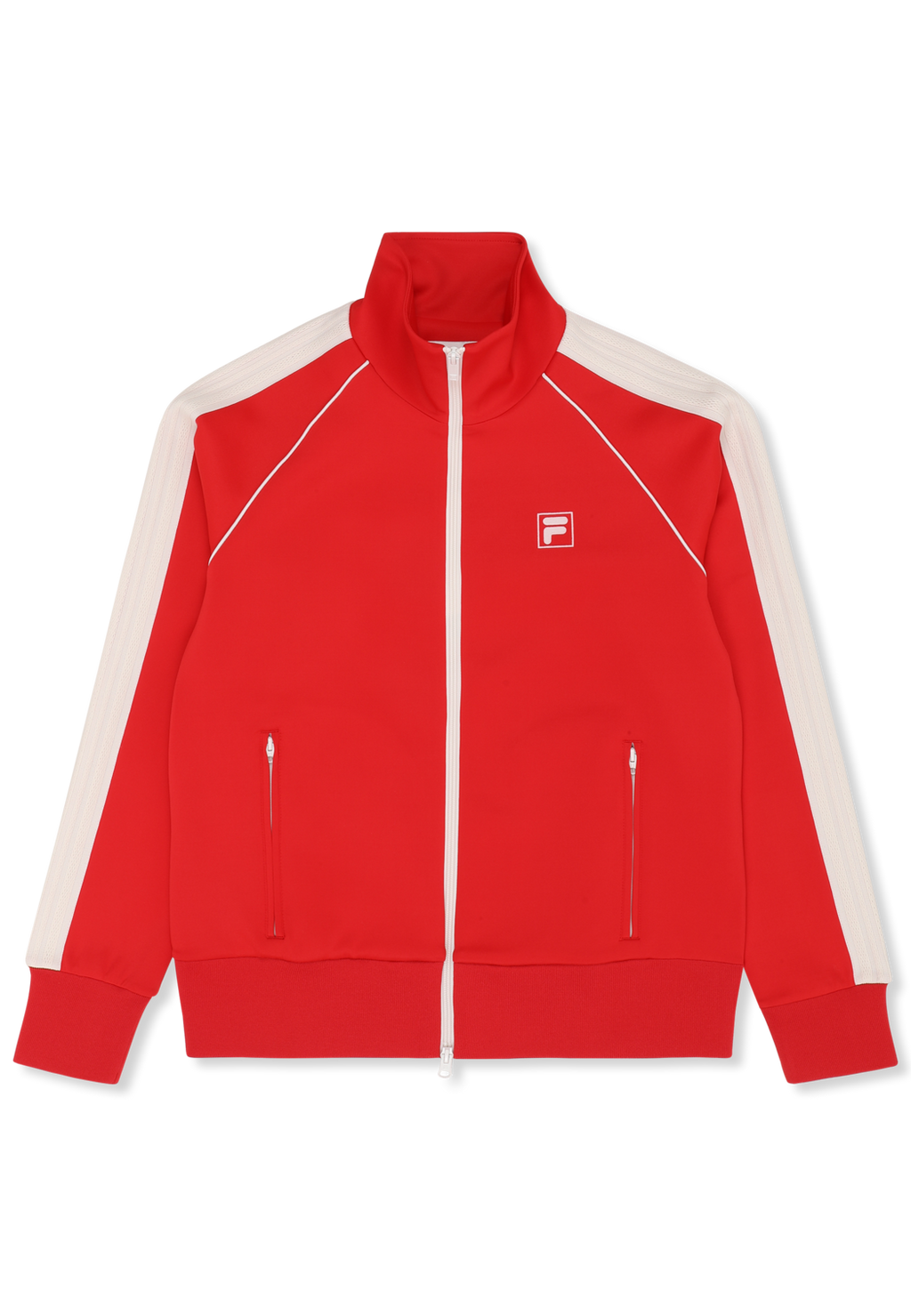 Veste De Survêtement À Bandes Classique - Rouge Vif