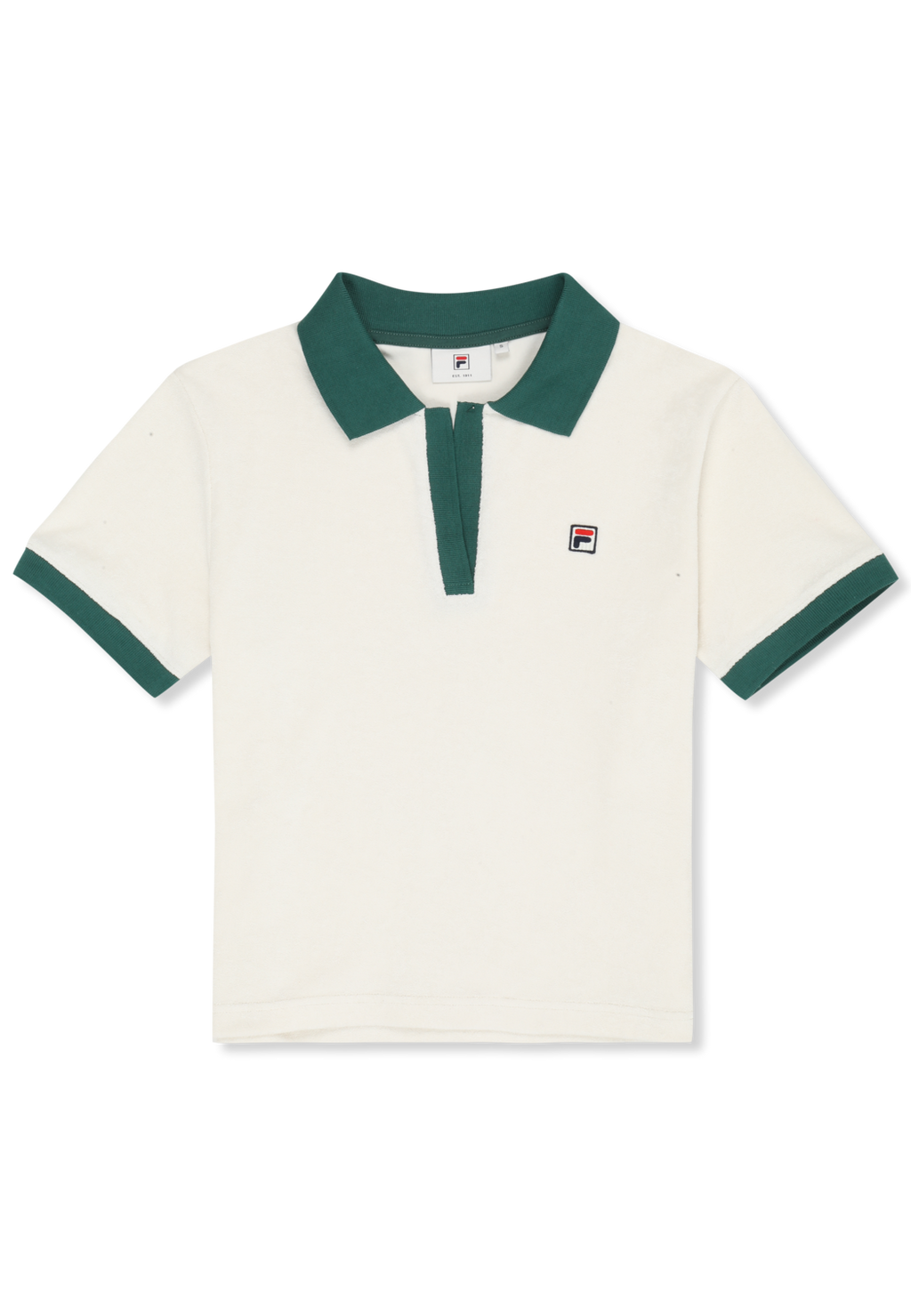 Haut Éponge À Col Johnny Décontracté - Aigrette-Vert Bouquet