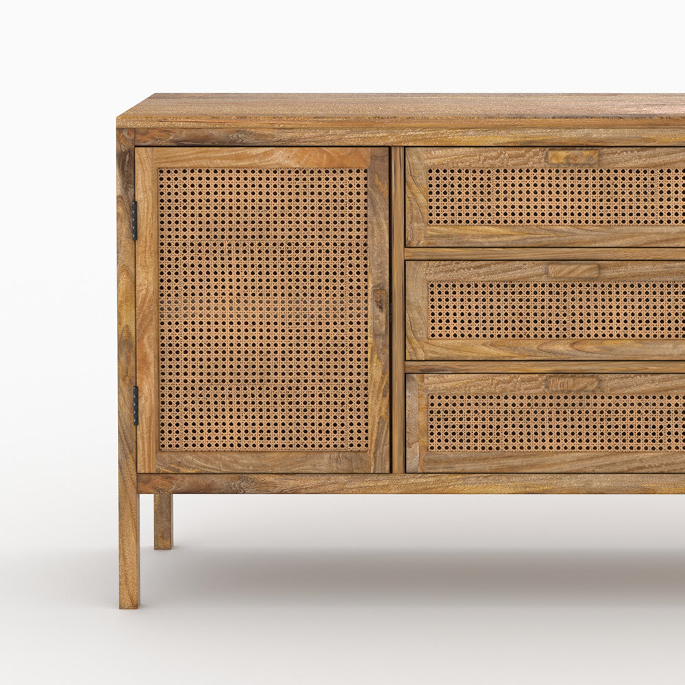 Tiki - Ensemble Buffet Et Meuble Tv En Bois De Manguier