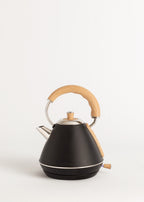Pack - Petit Grille-Pain Toast Retro + Petite Bouilloire Kettle Retro 1L - Noir