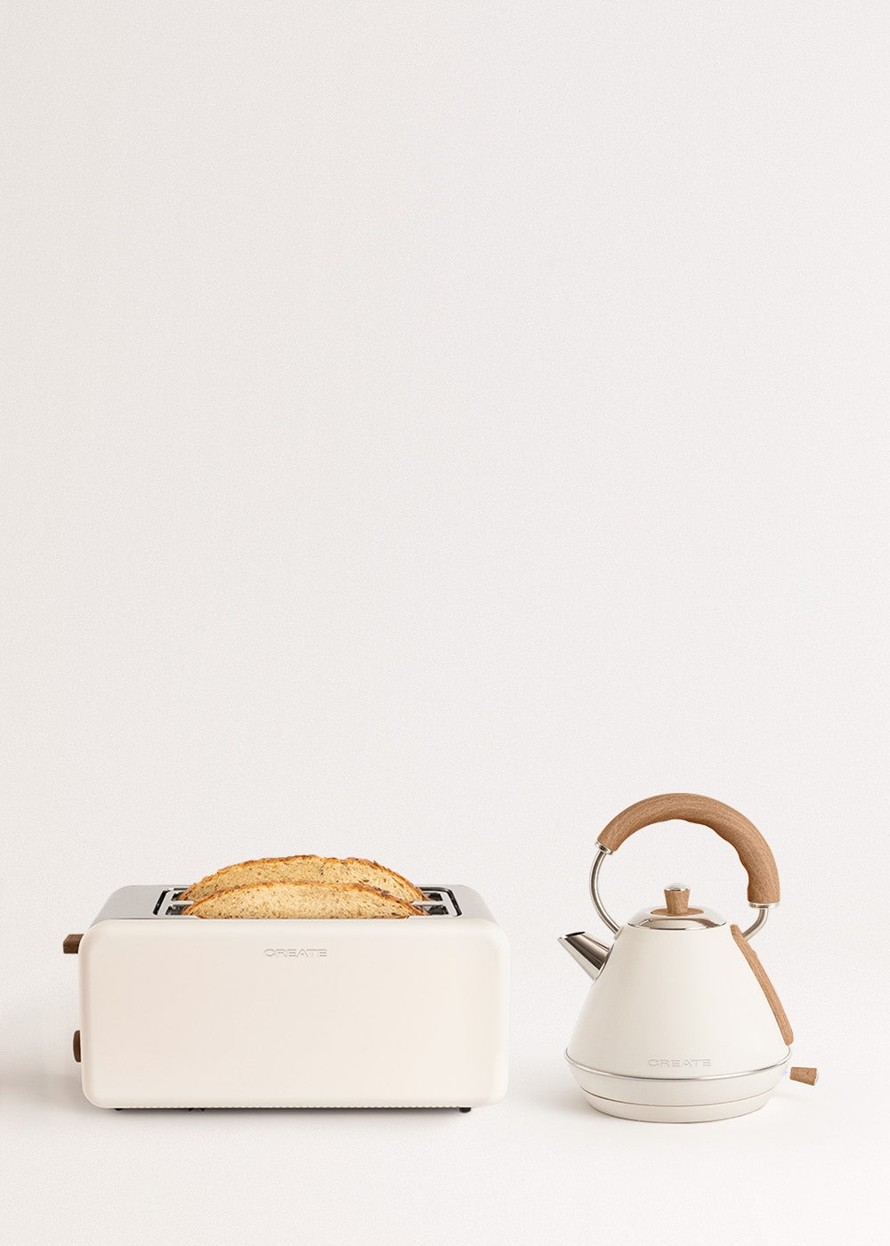 Pack - Large Retro Toaster + Small Kettle Retro 1L - Off-White
