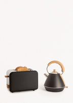Pack - Petit Grille-Pain Toast Retro + Petite Bouilloire Kettle Retro 1L - Noir