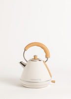 Pack - Petit Grille-Pain Toast Retro + Petite Bouilloire Kettle Retro 1L - Blanc Cassé