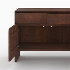 Achille - Buffet En Bois De Manguier Avec 3 Portes Et 3 Tiroirs