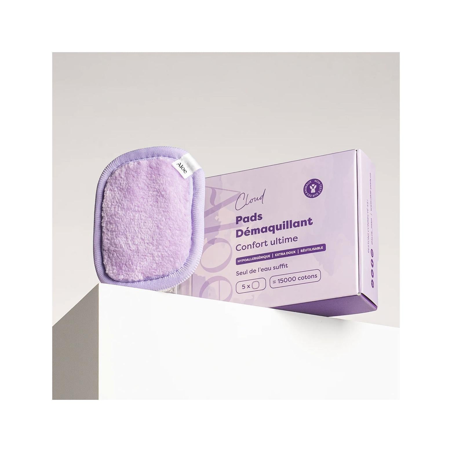 5 Pads Démaquillants Réutilisables