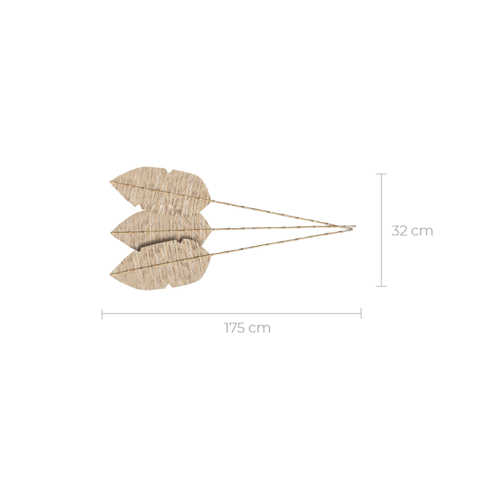 Major - Juego de 3 aletas de jacinto de agua y bambú