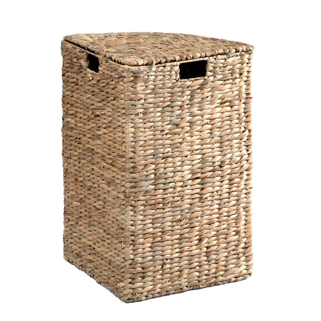 Panier À Linge D'Angle En Jacinthe D'Eau - Bois Clair
