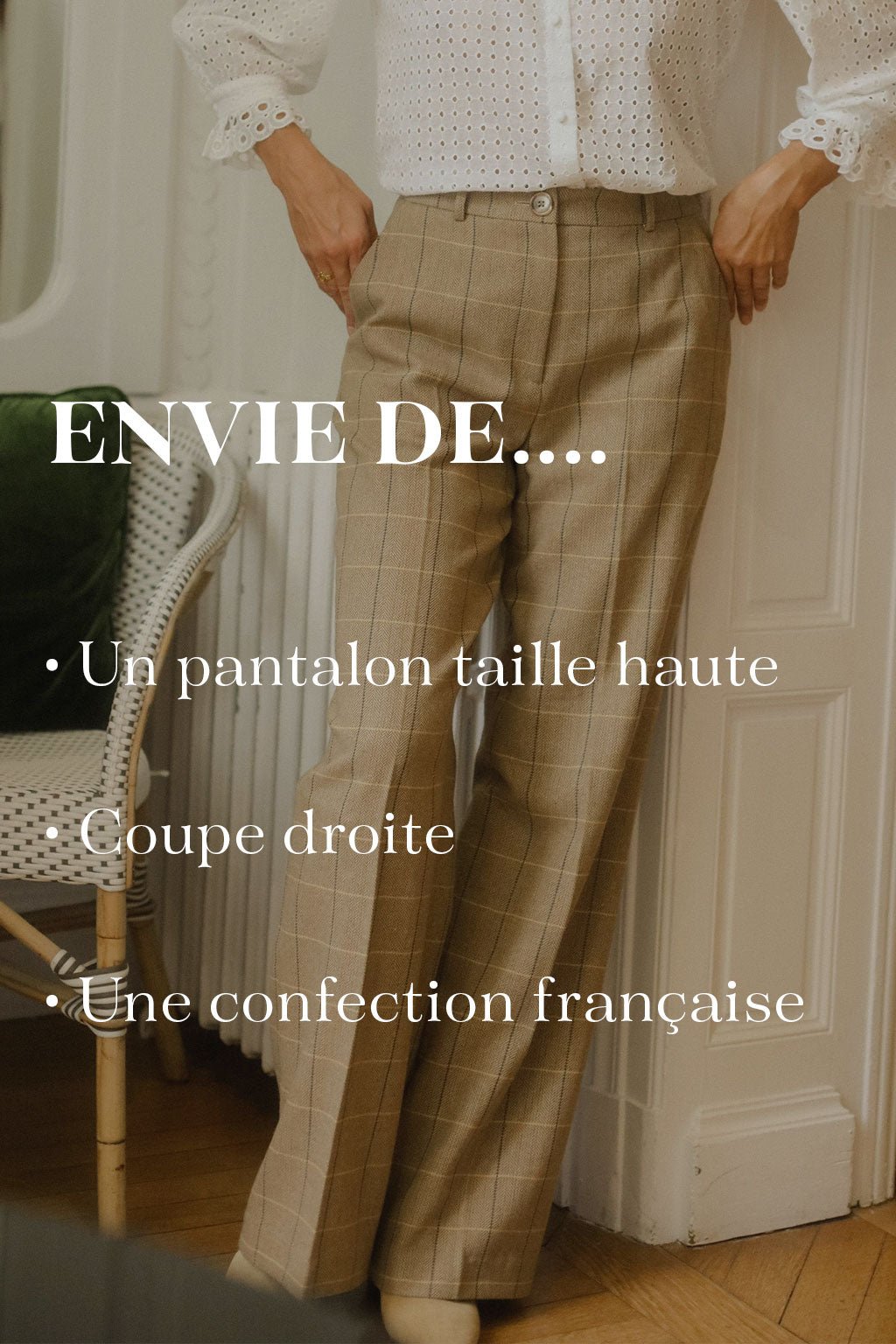 Plume Paris - Pantalón Arielle Chevron - Multicolor