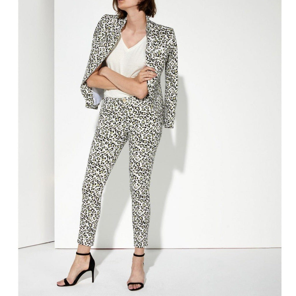 Sandy Cropped Printed Chino Pants - Cloud Leo - Women