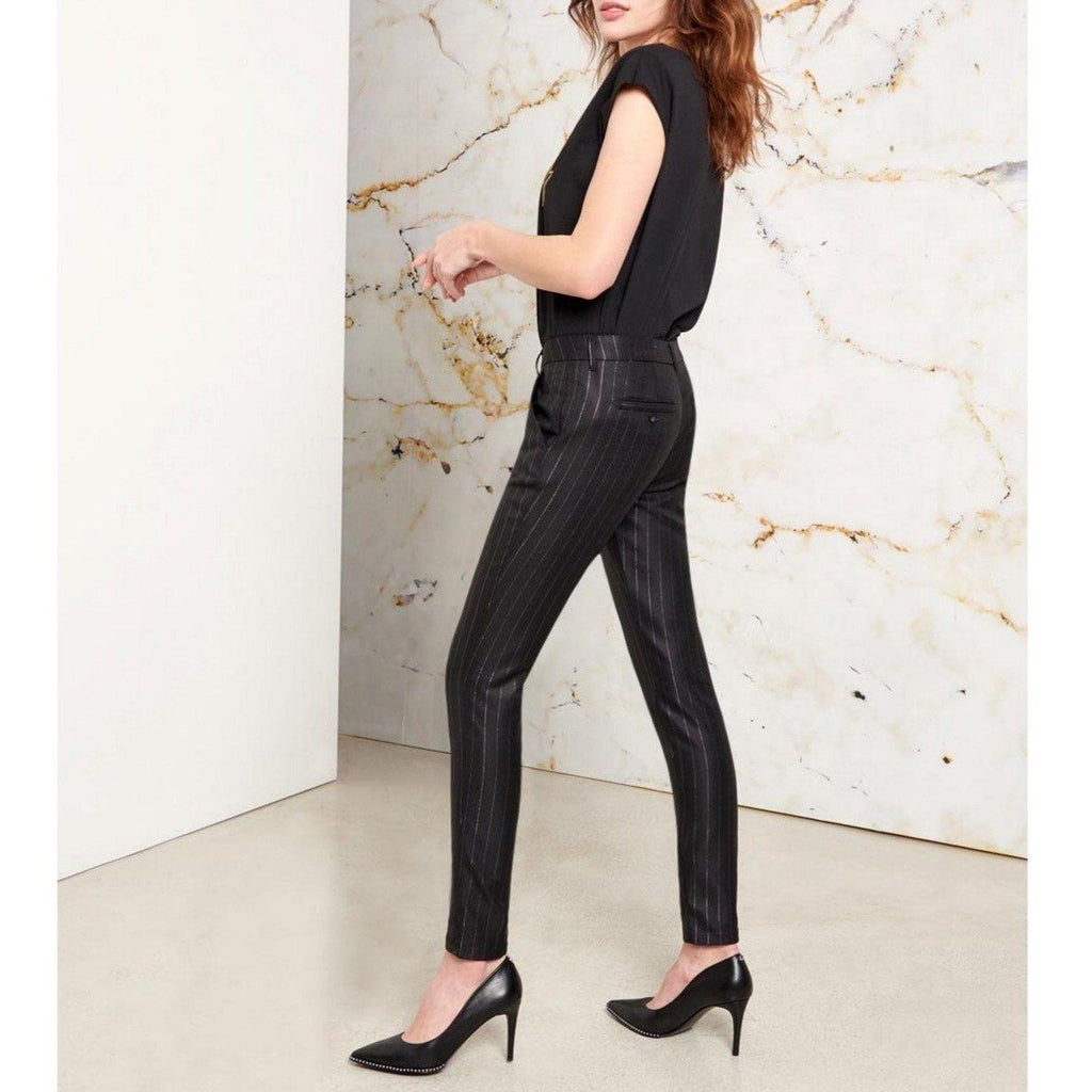 Pantalon Chino Sandy Fancy - Black Silver - Femme