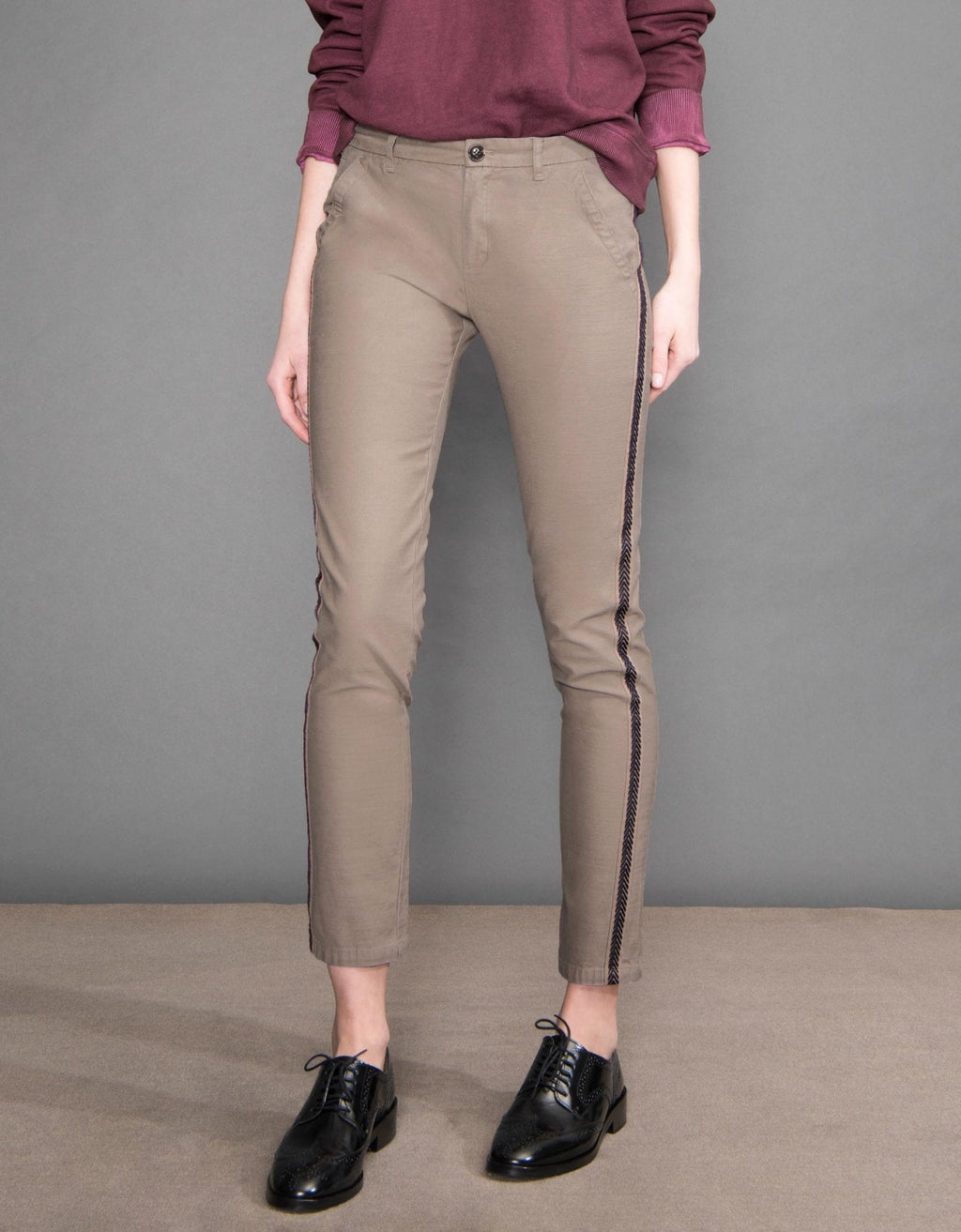 Pantalón chino Sandy Herring - Taupe