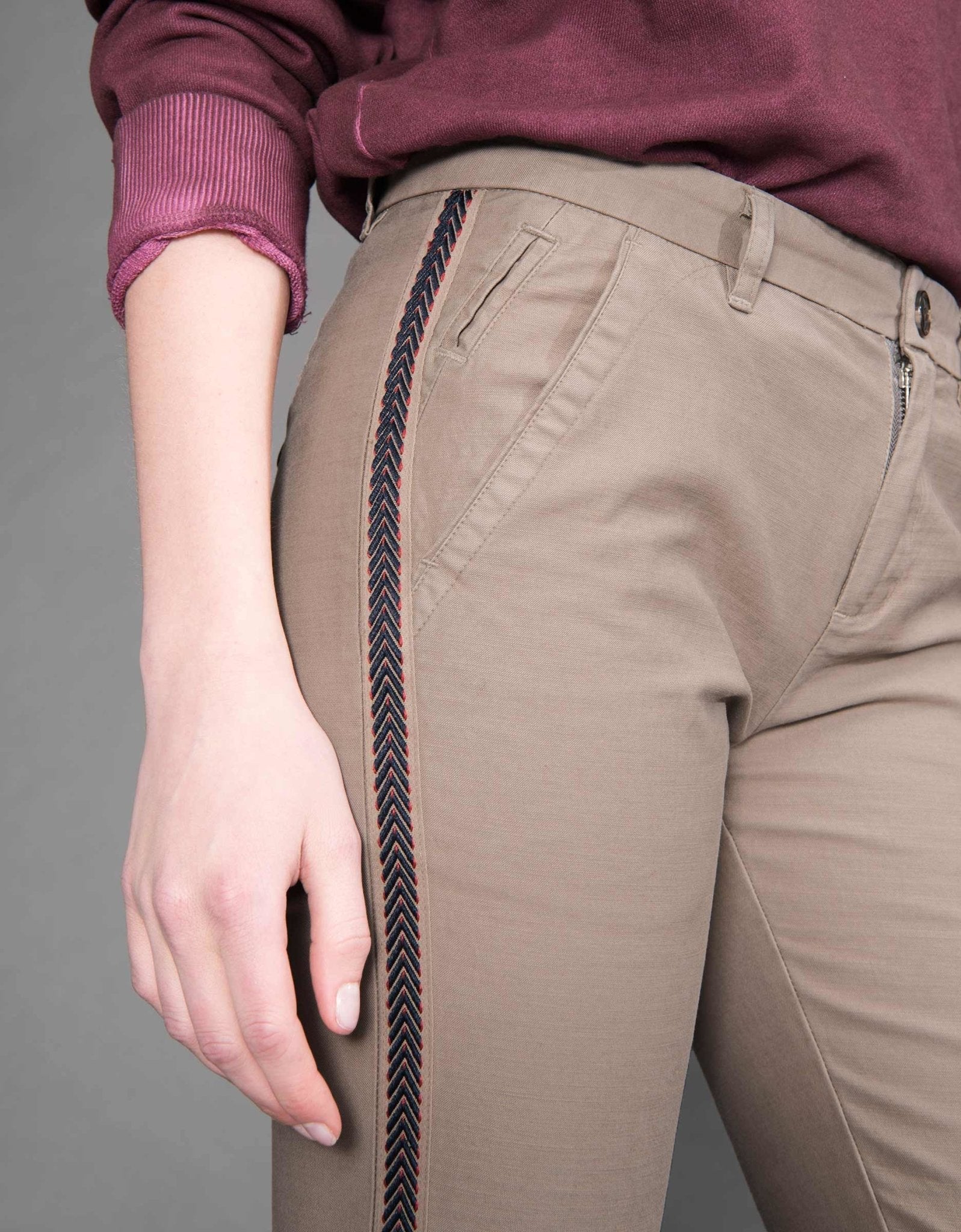 Pantalón chino Sandy Herring - Taupe
