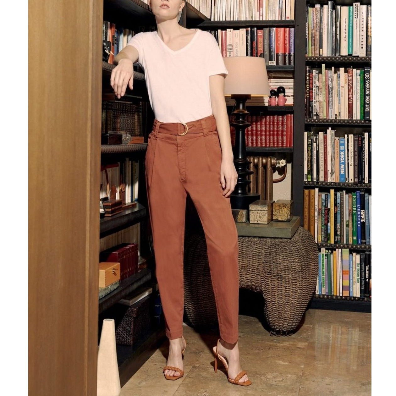 Pantalon Cigarette Highwaist Avacolor - Fired Brick