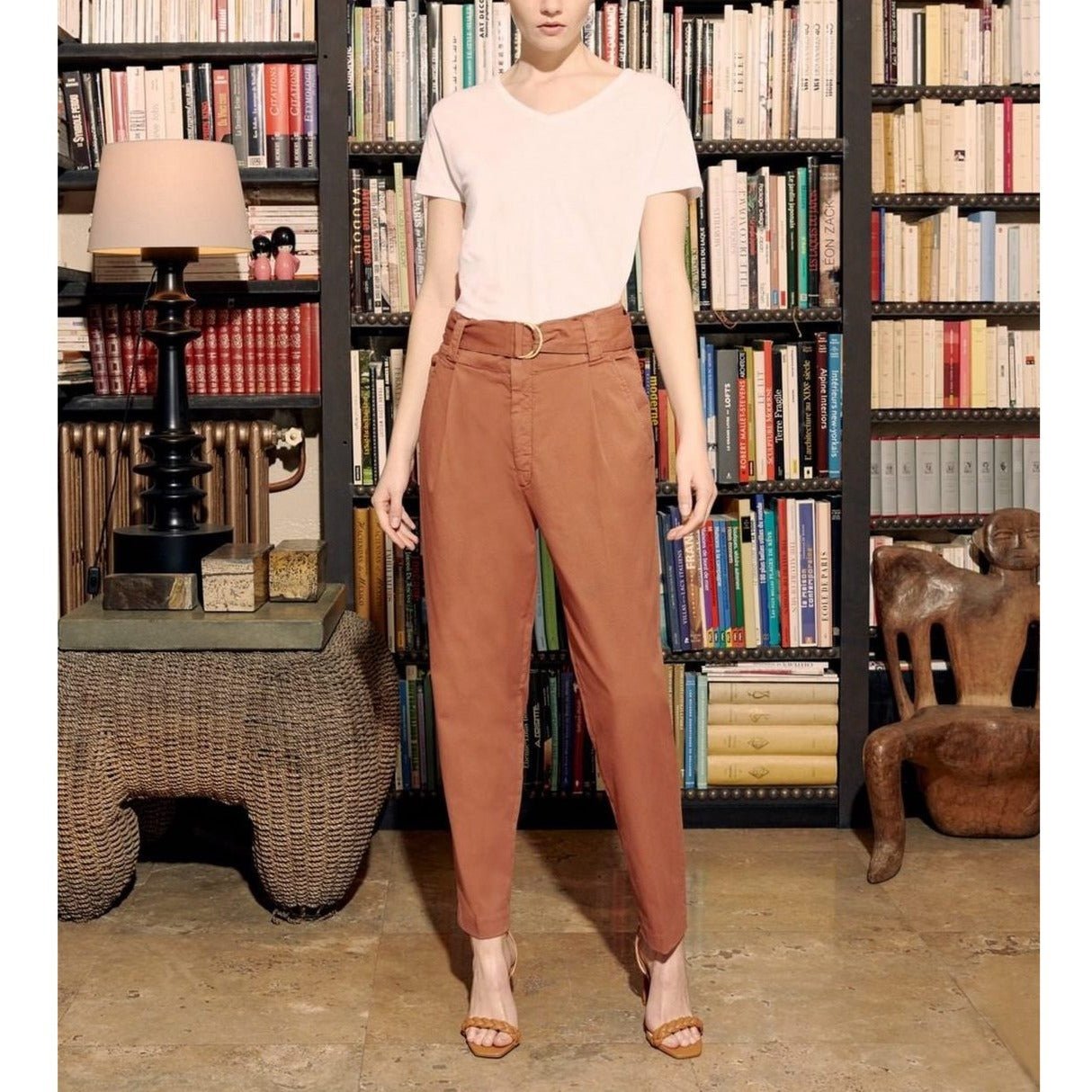 Pantalon Cigarette Highwaist Avacolor - Fired Brick