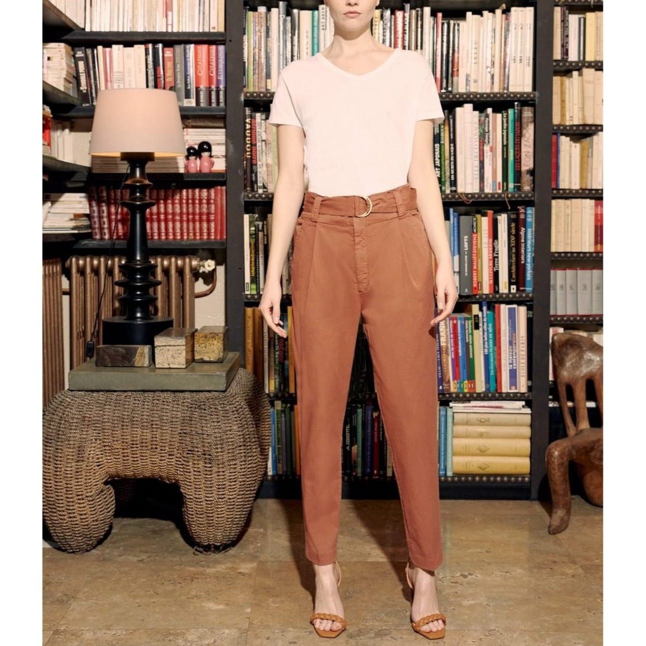 Pantalon Cigarette Highwaist Avacolor - Fired Brick