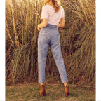 Pantalón Cigarette Highwaist Cropped Ava - Denim B-336 - Mujer