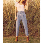 Pantalón Cigarette Highwaist Cropped Ava - Denim B-336 - Mujer
