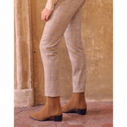 Liv Fancy Cigarette Trousers - Golden Tartan - Women