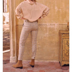 Liv Fancy Cigarette Trousers - Golden Tartan - Women