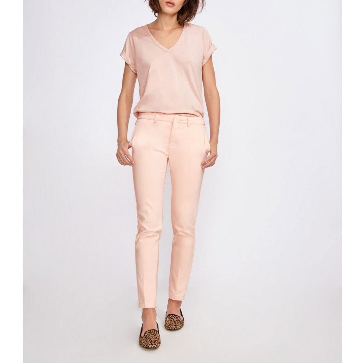 Pantalón Cigarrillo Lizzy Color - Rosa Nube