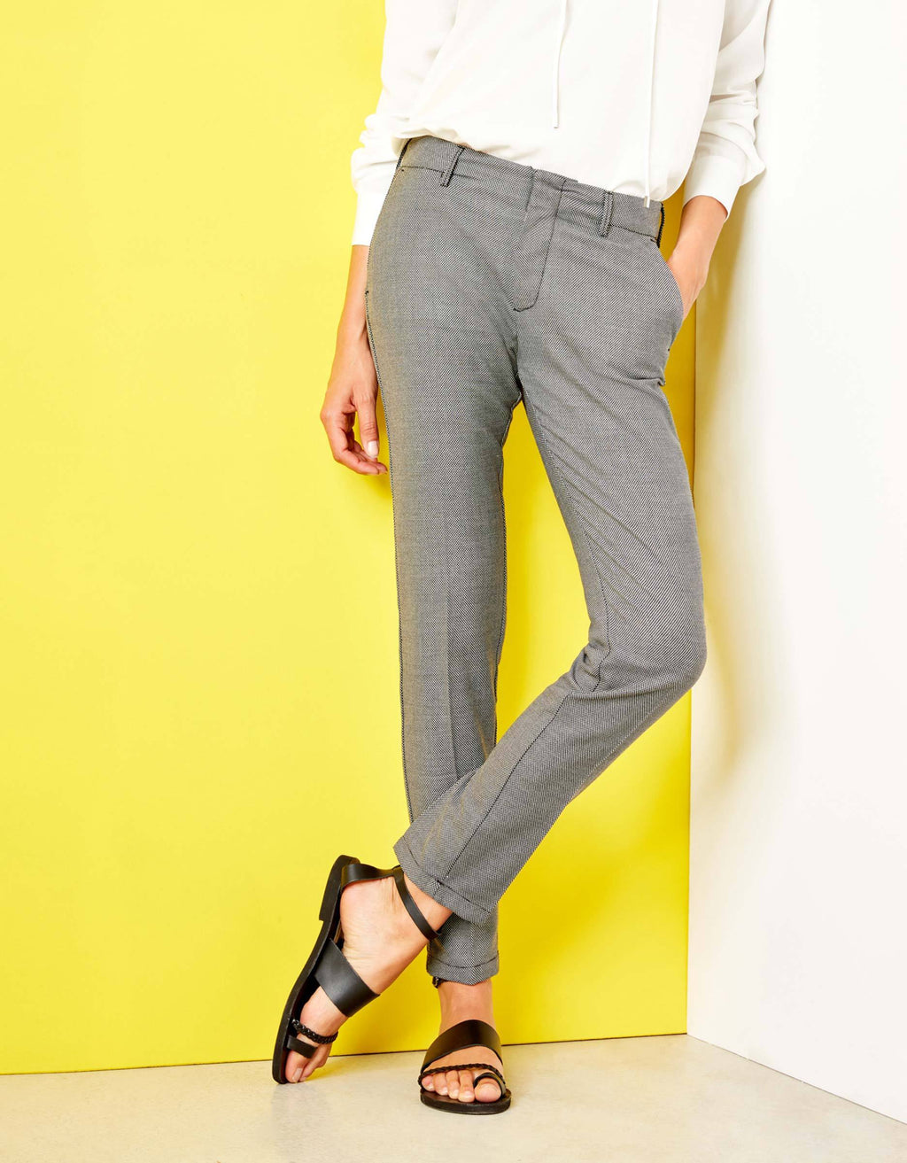 Pantalon Cigarette Lizzy Fancy Black Mesh - Femme