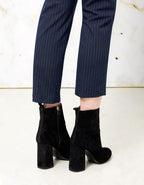 Pantalon Cigarette Lizzy Fancy - Navy Silver Stripes - Femme