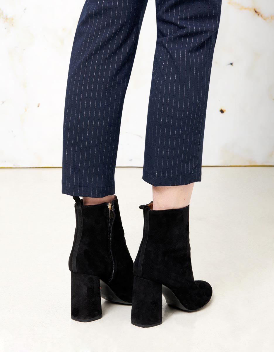Pantalon Cigarette Lizzy Fancy - Navy Silver Stripes - Femme