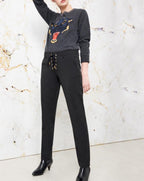 Pantalon Cigarette Louison Color - Black