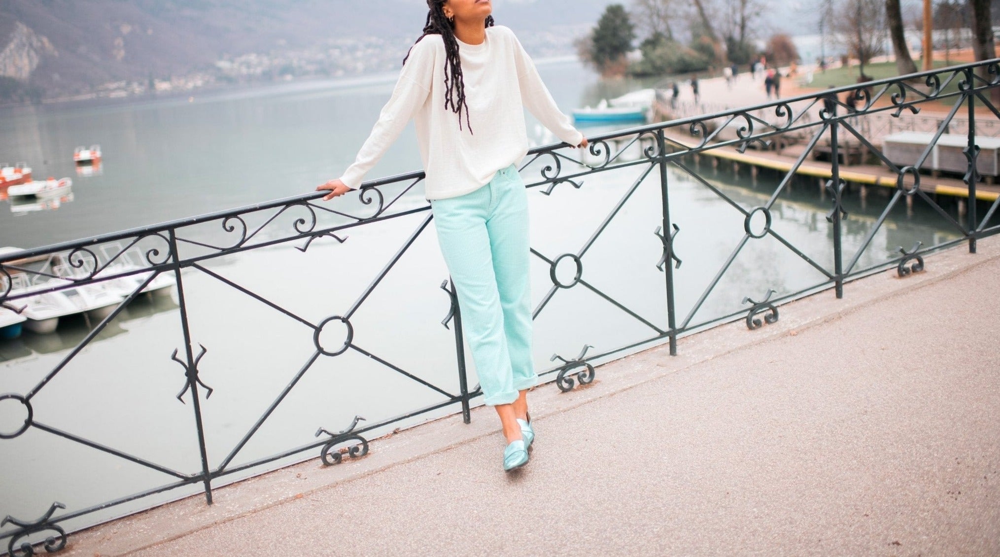 Pantalon Elias Monzo - Bleu Glacier