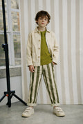 Pantalon Paul Maxi Rayures - Garçon - Olive & White